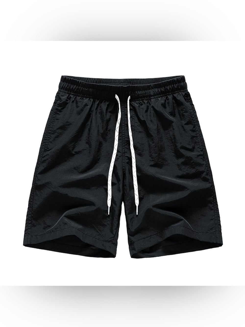 Comfortable Well Worn W/Drawstring & Back Pockets 100% Cotton Black Shorts NWT